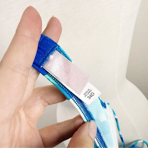 Victorias Secret Vintage Push Up Halter Swim Bikini Top y2K 90s 36C - Picture 6 of 7